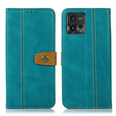 Custodia Portafoglio In Pelle Cover con Supporto M16L per Motorola Moto G72 Verde