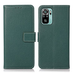 Custodia Portafoglio In Pelle Cover con Supporto M16L per Xiaomi Poco M5S Verde