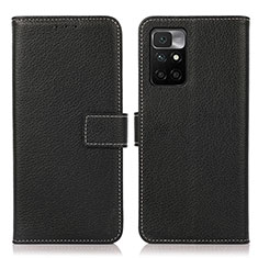 Custodia Portafoglio In Pelle Cover con Supporto M16L per Xiaomi Redmi 10 (2022) Nero