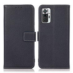 Custodia Portafoglio In Pelle Cover con Supporto M16L per Xiaomi Redmi Note 10 Pro 4G Blu