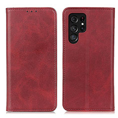 Custodia Portafoglio In Pelle Cover con Supporto M17L per Samsung Galaxy S23 Ultra 5G Rosso