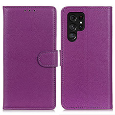 Custodia Portafoglio In Pelle Cover con Supporto M18L per Samsung Galaxy S25 Ultra 5G Viola