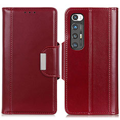 Custodia Portafoglio In Pelle Cover con Supporto ML13 per Xiaomi Mi 10S 5G Rosso