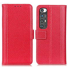 Custodia Portafoglio In Pelle Cover con Supporto ML14 per Xiaomi Mi 10S 5G Rosso