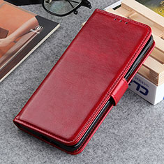 Custodia Portafoglio In Pelle Cover con Supporto ML7 per Huawei Honor X6a Rosso