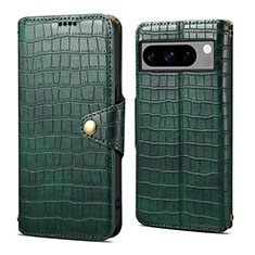 Custodia Portafoglio In Pelle Cover con Supporto MT1 per Google Pixel 8 Pro 5G Verde