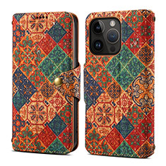 Custodia Portafoglio In Pelle Cover con Supporto MT2 per Apple iPhone 15 Pro Max Multicolore