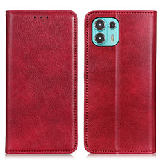 Custodia Portafoglio In Pelle Cover con Supporto N01P per Motorola Moto Edge 20 Lite 5G Rosso