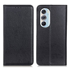 Custodia Portafoglio In Pelle Cover con Supporto N01P per Motorola Moto Edge 30 Pro 5G Nero