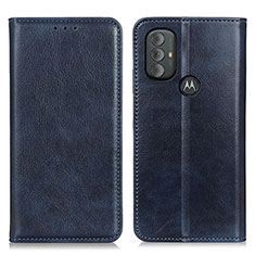 Custodia Portafoglio In Pelle Cover con Supporto N01P per Motorola Moto G Play (2023) Blu