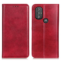 Custodia Portafoglio In Pelle Cover con Supporto N01P per Motorola Moto G Play Gen 2 Rosso