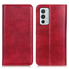 Custodia Portafoglio In Pelle Cover con Supporto N01P per OnePlus 9RT 5G Rosso