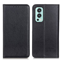 Custodia Portafoglio In Pelle Cover con Supporto N01P per OnePlus Nord 2 5G Nero