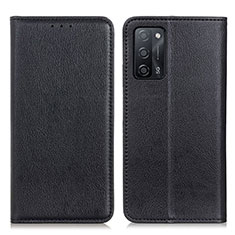 Custodia Portafoglio In Pelle Cover con Supporto N01P per Oppo A55 5G Nero