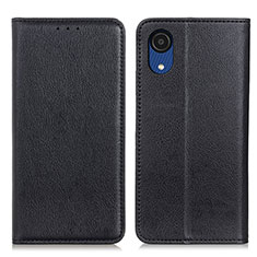 Custodia Portafoglio In Pelle Cover con Supporto N01P per Samsung Galaxy A03 Core Nero