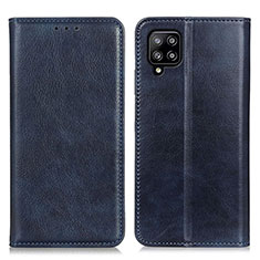 Custodia Portafoglio In Pelle Cover con Supporto N01P per Samsung Galaxy A22 4G Blu