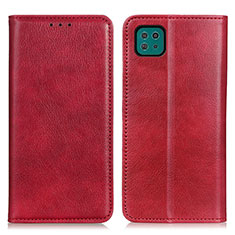 Custodia Portafoglio In Pelle Cover con Supporto N01P per Samsung Galaxy A22s 5G Rosso