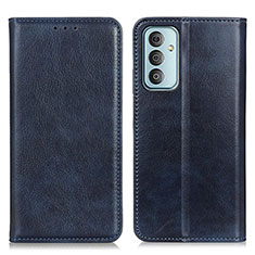 Custodia Portafoglio In Pelle Cover con Supporto N01P per Samsung Galaxy F13 4G Blu