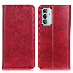 Custodia Portafoglio In Pelle Cover con Supporto N01P per Samsung Galaxy F13 4G Rosso