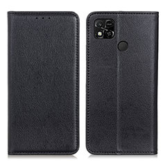 Custodia Portafoglio In Pelle Cover con Supporto N01P per Xiaomi POCO C3 Nero