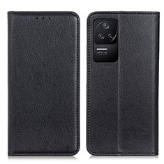 Custodia Portafoglio In Pelle Cover con Supporto N01P per Xiaomi Poco F4 5G Nero