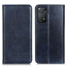 Custodia Portafoglio In Pelle Cover con Supporto N01P per Xiaomi Redmi Note 11 Pro 4G Blu