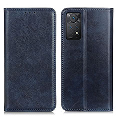 Custodia Portafoglio In Pelle Cover con Supporto N01P per Xiaomi Redmi Note 11 Pro 5G Blu