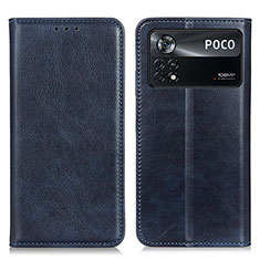 Custodia Portafoglio In Pelle Cover con Supporto N01P per Xiaomi Redmi Note 11E Pro 5G Blu