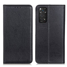 Custodia Portafoglio In Pelle Cover con Supporto N01P per Xiaomi Redmi Note 11S 4G Nero