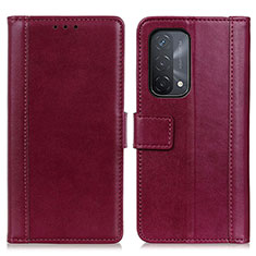 Custodia Portafoglio In Pelle Cover con Supporto N02P per OnePlus Nord N200 5G Rosso