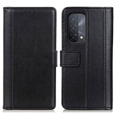 Custodia Portafoglio In Pelle Cover con Supporto N02P per Oppo A54 5G Nero