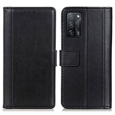 Custodia Portafoglio In Pelle Cover con Supporto N02P per Oppo A55 5G Nero