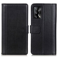 Custodia Portafoglio In Pelle Cover con Supporto N02P per Oppo A95 4G Nero