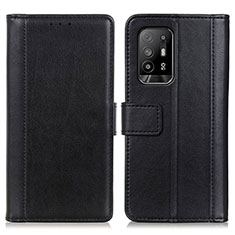 Custodia Portafoglio In Pelle Cover con Supporto N02P per Oppo A95 5G Nero