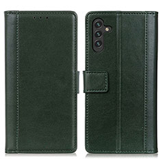 Custodia Portafoglio In Pelle Cover con Supporto N02P per Samsung Galaxy A04s Verde