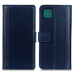Custodia Portafoglio In Pelle Cover con Supporto N02P per Samsung Galaxy A22s 5G Blu