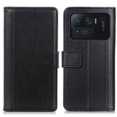 Custodia Portafoglio In Pelle Cover con Supporto N02P per Xiaomi Mi 11 Ultra 5G Nero