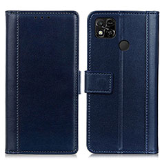 Custodia Portafoglio In Pelle Cover con Supporto N02P per Xiaomi POCO C3 Blu