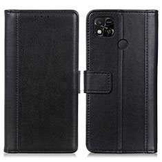 Custodia Portafoglio In Pelle Cover con Supporto N02P per Xiaomi POCO C3 Nero