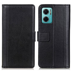 Custodia Portafoglio In Pelle Cover con Supporto N02P per Xiaomi Redmi 10 5G Nero