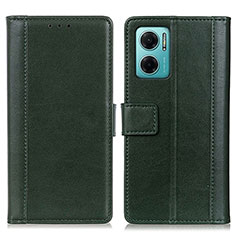 Custodia Portafoglio In Pelle Cover con Supporto N02P per Xiaomi Redmi 11 Prime 5G Verde