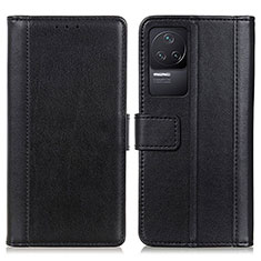 Custodia Portafoglio In Pelle Cover con Supporto N02P per Xiaomi Redmi K50 5G Nero