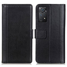 Custodia Portafoglio In Pelle Cover con Supporto N02P per Xiaomi Redmi Note 11 Pro 5G Nero