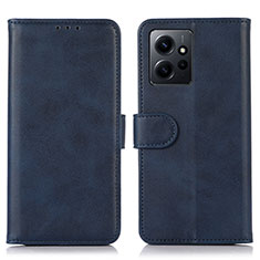 Custodia Portafoglio In Pelle Cover con Supporto N02P per Xiaomi Redmi Note 12 4G Blu