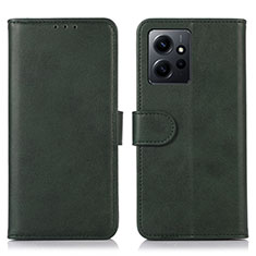 Custodia Portafoglio In Pelle Cover con Supporto N02P per Xiaomi Redmi Note 12 4G Verde