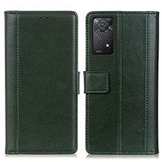 Custodia Portafoglio In Pelle Cover con Supporto N02P per Xiaomi Redmi Note 12 Pro 4G Verde