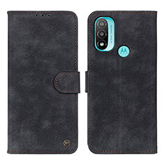 Custodia Portafoglio In Pelle Cover con Supporto N03P per Motorola Moto E40 Nero