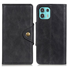 Custodia Portafoglio In Pelle Cover con Supporto N03P per Motorola Moto Edge 20 Lite 5G Nero