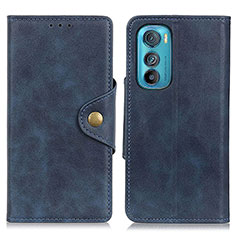 Custodia Portafoglio In Pelle Cover con Supporto N03P per Motorola Moto Edge 30 5G Blu