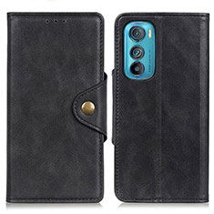 Custodia Portafoglio In Pelle Cover con Supporto N03P per Motorola Moto Edge 30 5G Nero